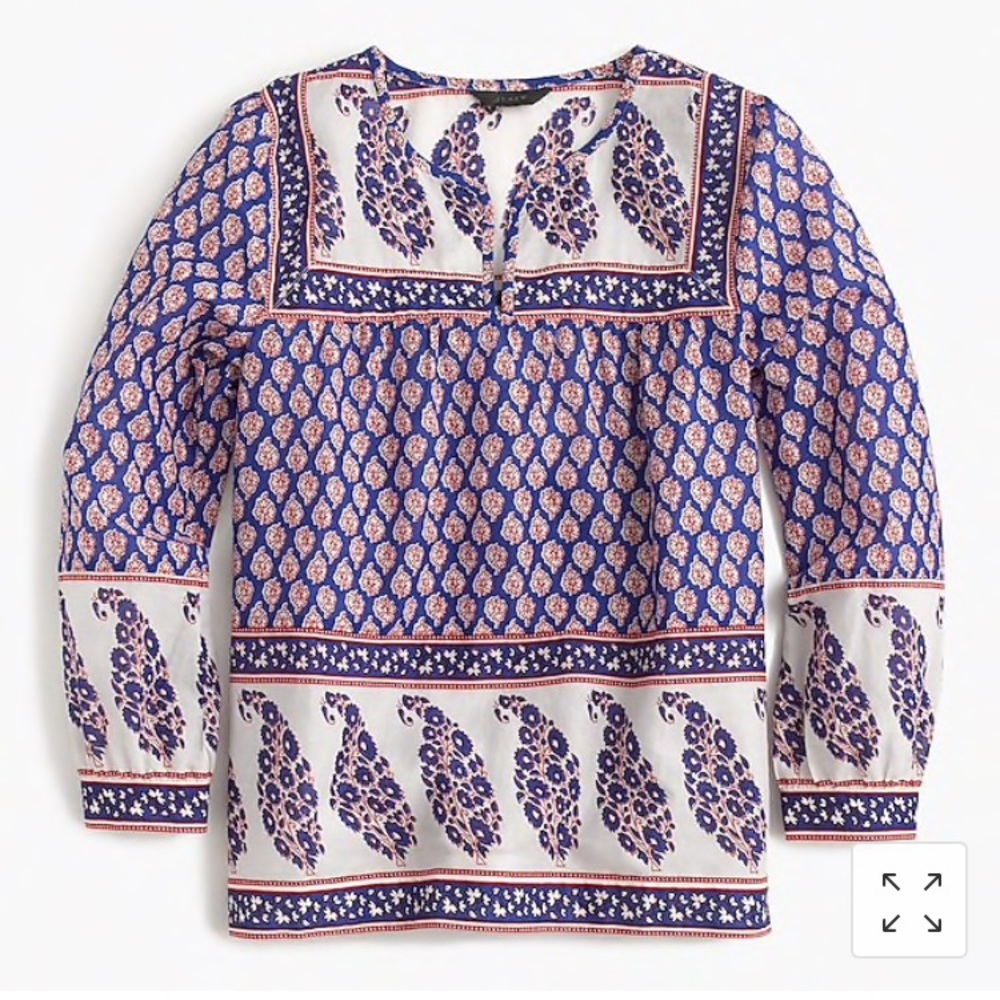 Jcrew Paisley Top